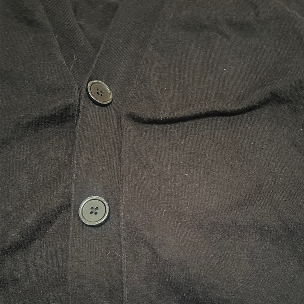 Classic Black Women's Cardigan Sweater - Picture 3 of 3